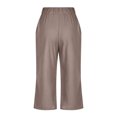 thumbnail image 4 of HaoXianJian Straight Leg linen Pant for Women,Drawstring Elasticity High Waisted Wide Leg Loose Microelastic Boyfried Pants Loose Casual Trousers, 4 of 6