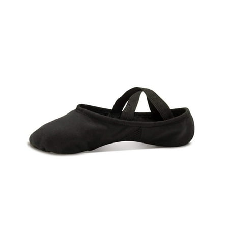 Ballet Shoes Split Sole Leather DANZ N MOTION 381 Black 6.5 Adult