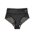 thumbnail image 2 of Women's Waist Solid Color Lace Stitching Shorts Comfortable And Breathable Daily Underwear Silky Invisible Invisible Cheeky Panty Senior Front, 2 of 6