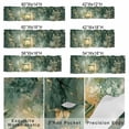 thumbnail image 3 of Retro Candles Window Valance for Kitchen, Flowers Green Leaf Watercolors Spring Plant Rod Pocket Short Curtain for Small Windows, Light Filtering Decorative Valance, 54 x 18 Inch, 3 of 9