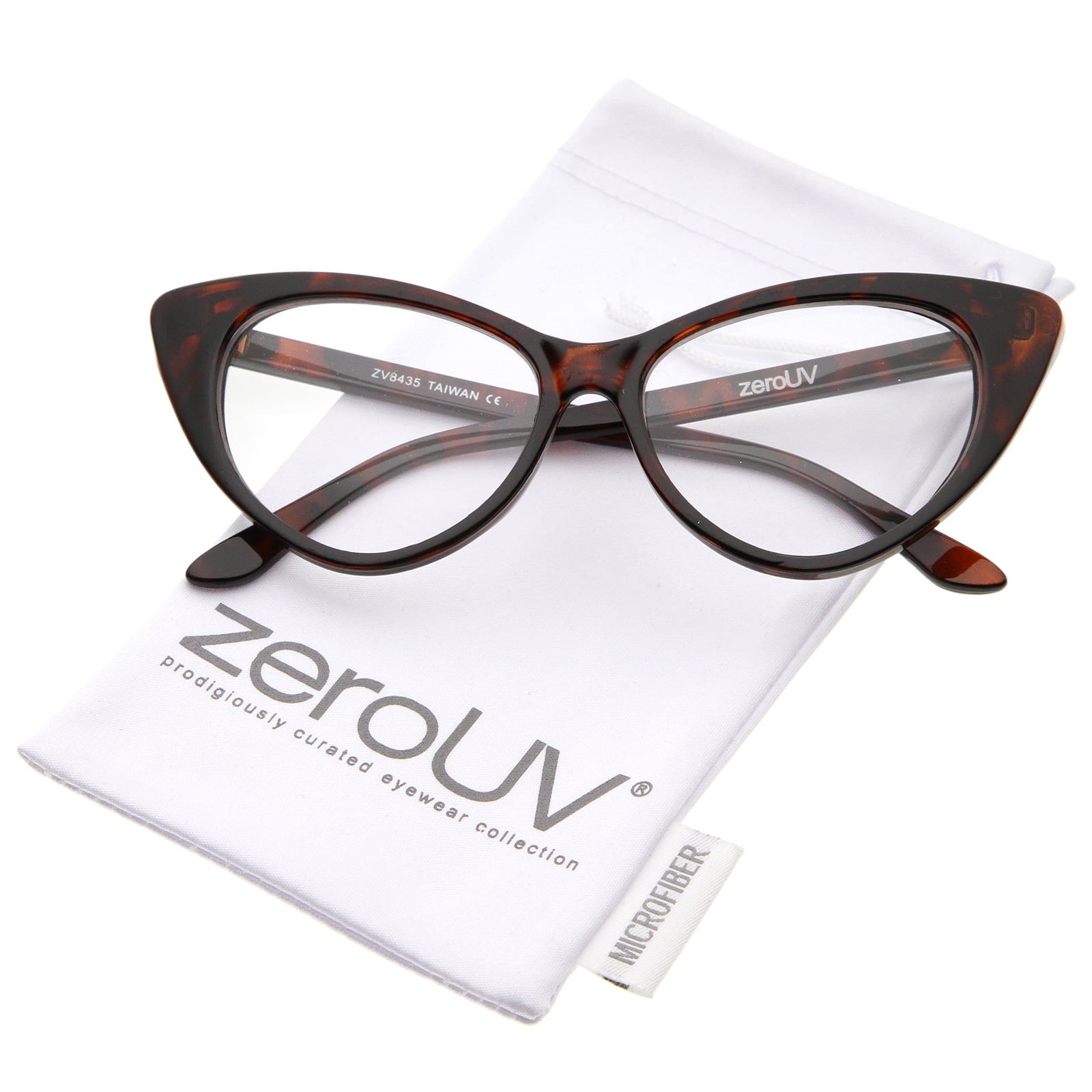 EXAGGERATED VINTAGE RETRO CAT EYE Style Clear Lens EYE GLASSES Transparent Frame 