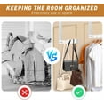thumbnail image 5 of Collapsible Hooks Hanger, 2 Pack The Door Organizer Rack Space Saving Hanging Storage Hanger for Clothes, Coats, Towels for Bedroom Bathroom White, 5 of 7