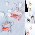 thumbnail image 2 of AYYUFE 6 Pairs Piercing Vivid Resin Women Earrings Goldfish Water Bag Dangle Earrings Jewelry Accessories,Black, 2 of 8