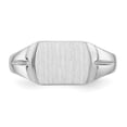thumbnail image 4 of Diamond2Deal 14K White Gold 8.0x10.5mm Closed Back Signet Ring for Men Size 8, 4 of 8