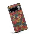 thumbnail image 2 of For Google Pixel 6 Pro 5G Flower Phone Case Leather+PC+TPU Shockproof Cover - Winter / Blue, 2 of 5