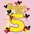 thumbnail image 2 of Girl's Mickey & Friends Mickey Mouse The Birthday Girl is 5 Graphic Tee Light Pink Small, 2 of 4