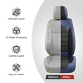thumbnail image 6 of FLORICH Car Seat Covers Front Pair, Waterproof Faux Leather Seat Protectors, Auto Interior Cushions Fit for Most Cars Suv Trucks, Black & Blue, 6 of 7