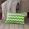 thumbnail image 2 of Greendale Home Fashions 22" x 14" Green Chevron Cotton Canvas Decorative Pillow, 2 of 4