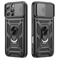 thumbnail image 2 of Liwarace Case with Ring Stand and Slide Camera Lens for iPhone 16 Pro Max/16 Pro/16 Plus/16, Black, 2 of 15