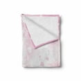 thumbnail image 2 of Rose Soft Flannel Fleece Blanket, Blossoming Spring Flowering Cherry Sakura April Tree Freshness Tenderness, Cozy Plush for Indoor and Outdoor Use, 50" x 60", Rose Yellow and Green, by Ambesonne, 2 of 6