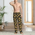 thumbnail image 5 of Vsdgher Royal Blue Plaid Sunflower Print Mens Pajama Pants Sleep & Lounge Pants, PJ Bottoms With elastic waistb and Pockets, 5 of 5