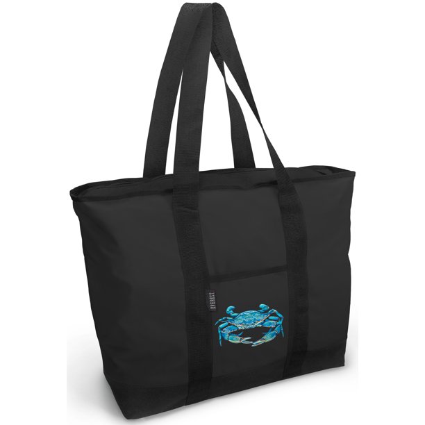 Broad Bay Cotton Blue Crab Tote Bag Deluxe Blue Crab Tote Bags