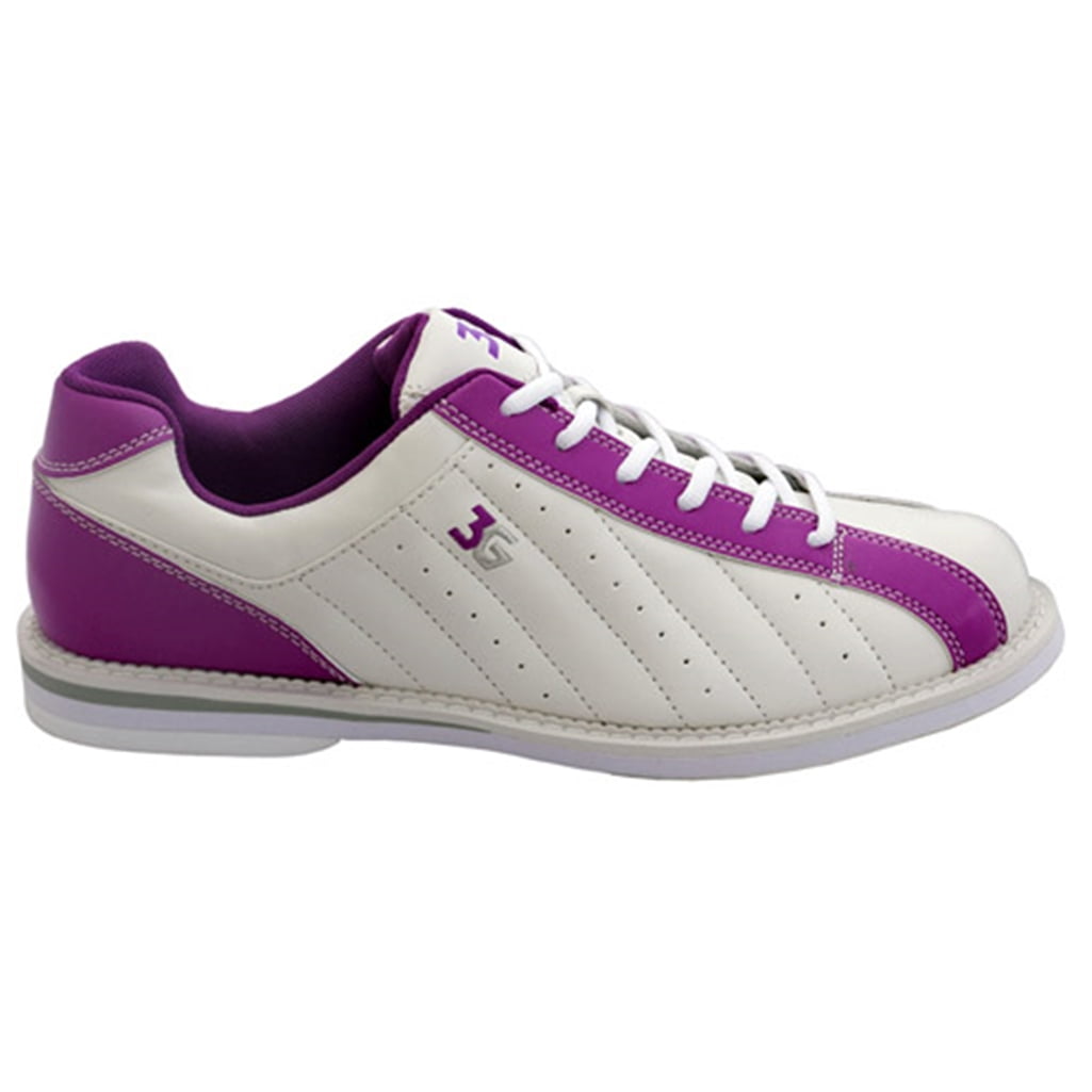 3G Ladies Kicks Bowling Shoes White/Purple 8 M US