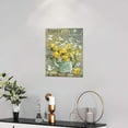 thumbnail image 2 of Farmhouse Flower Wall Art Rustic Yellow Floral Pictures Wall Decor Country White Flower Painting Canvas Prints Home Artwork Framed Decor for Kitchen Bathroom Bedroom Living Room,16'''' x 12'''', 2 of 6