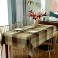 thumbnail image 3 of Rectangle Tablecloth Plaid Style Polyester Table Cloth Spillproof Dust-Proof Wrinkle Resistant Heavy Weight Table Cover for Kitchen Dinning Tabletop(Rectangle/Oblong, 60" x 102" (8-10 Seats),Taupe), 3 of 6