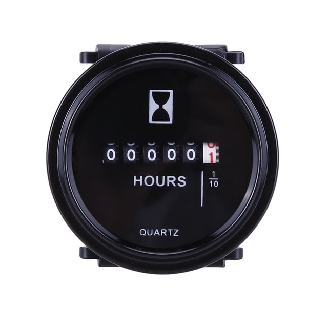 Medir Contador de horas de 12v 24v 36v para motor de barco marino medidor impermeable redondo de 2"