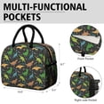 thumbnail image 6 of Womens Black Cartoon Dinosaurs Text Pattern Lunch Box for Work,Insulated Lunch Bag for Women,Loncheras Para Mujer,Leakproof Adult Lunch Bag for Work,Beach,Travel,Picnic,Camping, 6 of 7
