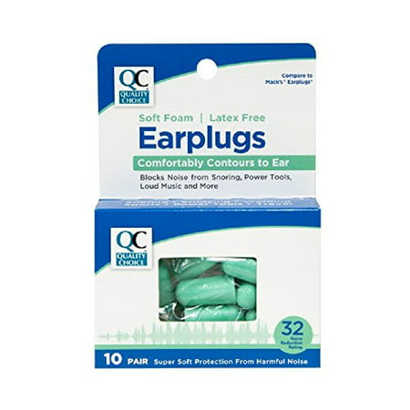 Quality Choice Ear Plugs Foam Soft Noise Protection 10 Pair