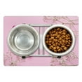 thumbnail image 1 of Colorful Pet Mat for Food and Water, A Cup of Coffee Image Along Macaroons Packaged Gift and Flowers on Table, Non-Slip Rubber Mat for Dogs and Cats, 18" X 12", by Ambesonne, 1 of 2