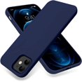 thumbnail image 1 of Shockproof Designed for iPhone 12 Mini Case, Liquid Silicone Phone Case with [Soft Anti-Scratch Microfiber Lining] Drop Protection 5.4 inch Slim Thin Cover, Navy Blue, 1 of 6