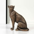 thumbnail image 4 of GUANGHONG 2x Leopard Sculpture Ornament Figurine Statue Photo Props Complete Ornament Set, 4 of 9