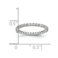 thumbnail image 4 of 14k White Gold Polished Size 4 Shared Prong 1/2 carat Diamond Complete Eternity Band, 4 of 5