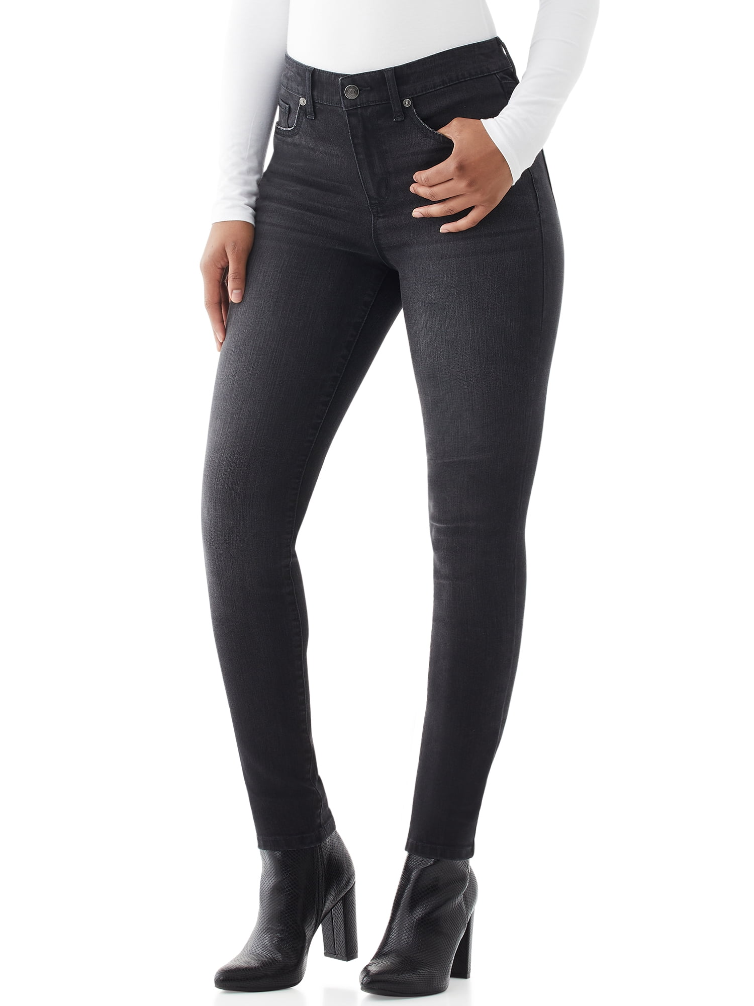 women's high waisted jeans walmart
