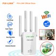 thumbnail image 1 of Repetidor extensor de rango WiFi, PIX-LINK amplificador de señal inalámbrico repetidor WiFi de 2,4 GHz y 300 Mbps, amplificador de señal extensor WiFi de cobertura completa de 360 grados, 1 of 5
