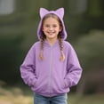 thumbnail image 2 of KAUOD Zip up Hoodies for Teen Girls Oversized Cotton Long Sleeve Sweatshirts Tween Kids Soft Cute Hoodie Tops Clothes, 2 of 4