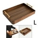 thumbnail image 5 of Bandejas de madera maciza para servir desayuno, mesa de centro, bandeja para comida, plato de fruta rectangular L, 5 of 9