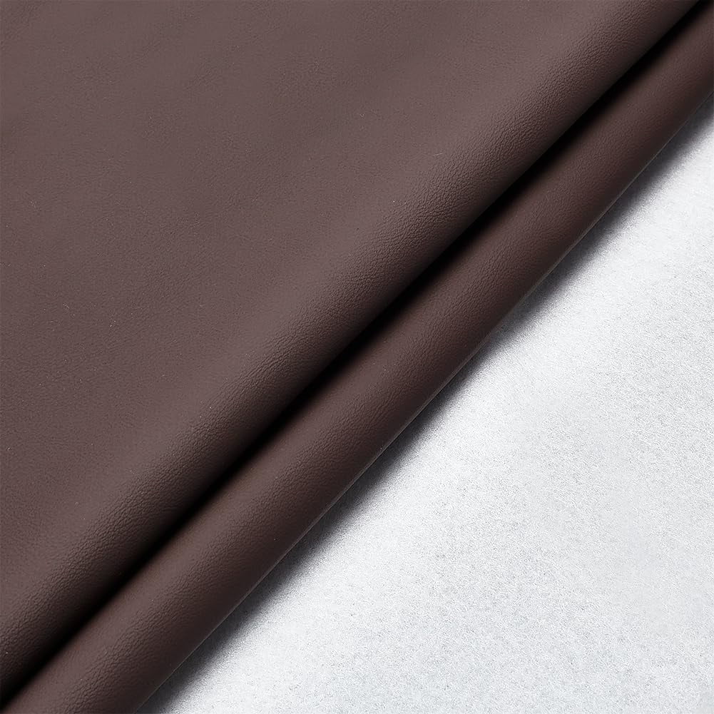 Leather Fabric Upholstery Leather Marine Vinyl Fabric Soft Leather Material for Sofa Bags Chairs Car Seats DIY Crafts Chocolate 39×59 inch Chocolate DIY