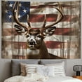 thumbnail image 2 of Orinice Deer American Flag Digital Rendering Tapestry Wall Hanging Unique Style Graphic Tapestries Home Decor for Living Room Bedroom Apartment 60x50inch, 2 of 6