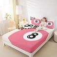 thumbnail image 3 of jejeloiu Cheetah Leopard Pattern Full Size Sheets,Billiard Games Gamer Bed Sheets For Girls Teens 4pcs, 3 of 6