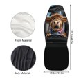 thumbnail image 5 of XYZCANDO Stylish Front Car Seat Covers with Funny Highland Cow Design - Breathable Durable Protectors For All Vehicle Types, 5 of 8