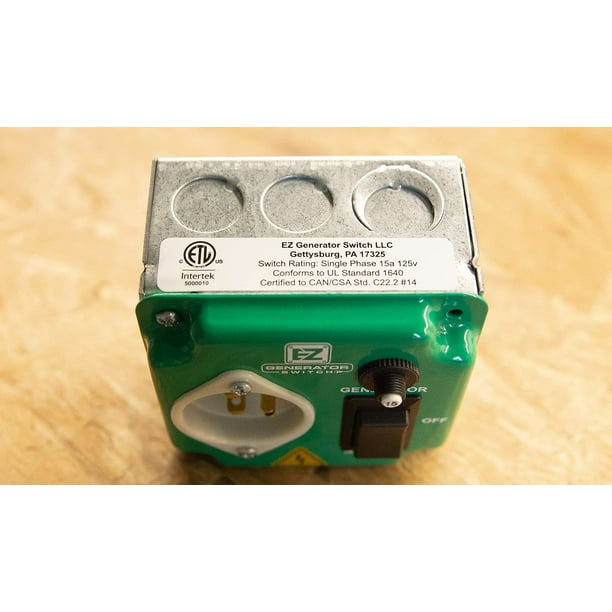 EZ GENERATOR SWITCH - The Original, Patented, UL/CSA Approved