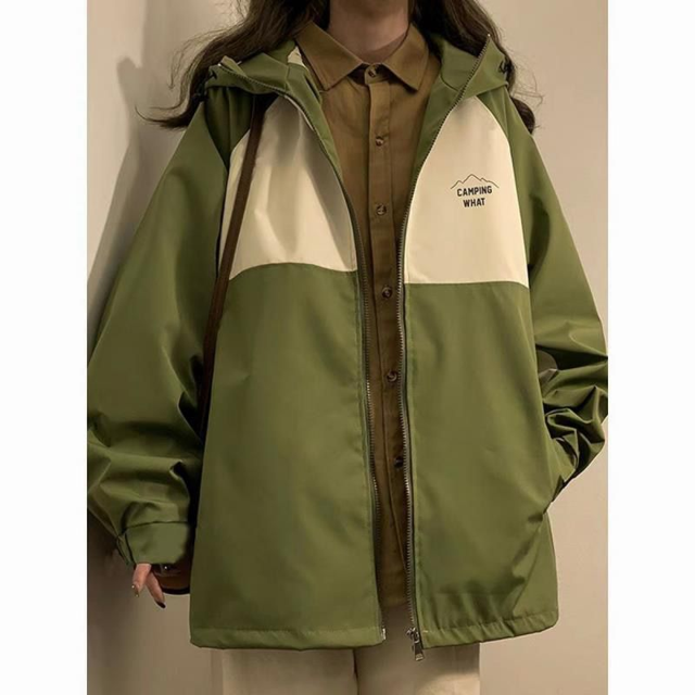 -Chaqueta Vintage Harajuku Techwear para mujer, ropa de calle de gran tamaño Y2k, chaquetas de pista, cortavientos japonés con cremallera y capucha, exteriores