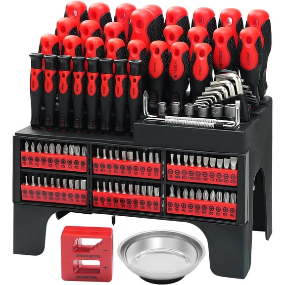 118pcs Magnetic Screwdriver Set w/Organizer - Precision, Slotted, Phillips, Hex, Torx - Repair Tools Gift