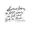 thumbnail image 3 of 1 John 4:16 Hand Lettered Sticker, 3 of 11