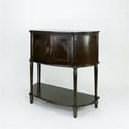 thumbnail image 2 of Charming Floral Console 35Wx15Dx34.5"H wooden demilune brown cabinet, 2 of 8