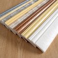 thumbnail image 2 of 3D Pattern Adhesive Corner Line Stickers Peel and Stick Trimmable DIY Skirting Waterproof Soft Foam Ceiling Wall Border, 2 of 7