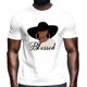 thumbnail image 2 of Camisetas gráficas informales de manga corta con aretes grandes para mujer y hombre, 2 of 8
