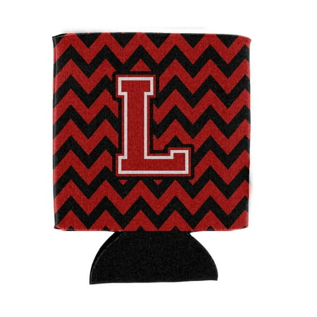 

Carolines Treasures CJ1047-LCC Letter L Chevron Black and Red Can or Bottle Hugger Can Hugger multicolor