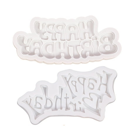 

Dealovy Silicone Mold for Chocolate - Happy Birthday M Ousse Cake Mold Silicone Letter Savings