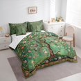 thumbnail image 3 of Manfei Cute Flowers 7pcs Bedding Comforter Set,Wild Birds Queen Bedding Sets,Natural Botanical Tree Queen Sheet Sets For Girls Kids,Super Cozy Room Decor Reversible, 3 of 8