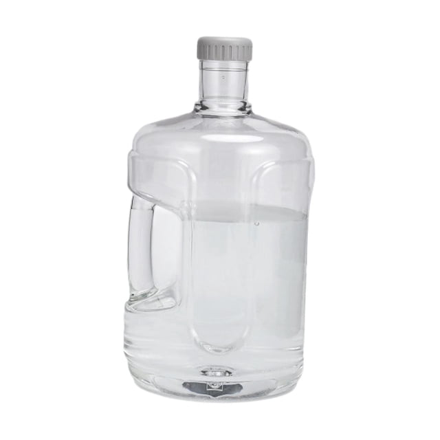 Botella de agua, barril de agua mineral de 7,5 L con asa, reutilizable, portátil. Estilo A