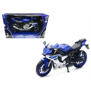 New-Ray  57803A; Replica 1:12 Super Sport Bike 16 Fits Yamaha Yxf-R1 Blue