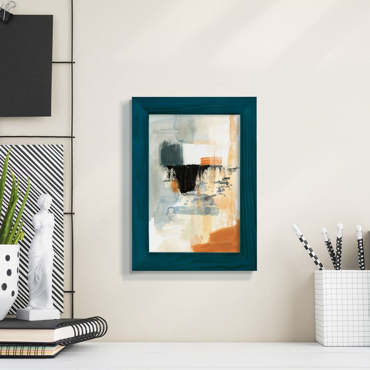 Seria IV - Framed Print w/glass - Ocean Blue
