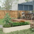 thumbnail image 2 of Outsunny Jardinière Surélevée Galvanisée, 8 x 2 x 1,5 Pi, Crème, 2 of 10