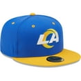 thumbnail image 3 of Men's New Era  Royal/Gold Los Angeles Rams Flipside 2Tone 59FIFTY Fitted Hat, 3 of 5