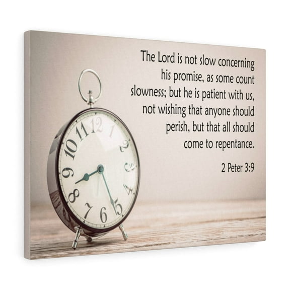Scripture Walls The Lord is Not Slow 2 Peter 3:9 Wall Art Christian Home Decor Unframed